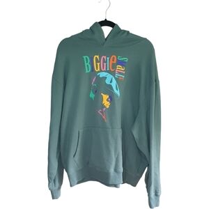 THE NOTORIOUS B.I.G. Teal Hoodie Sweatshirt Graphic Colorway Art Men's Size XL‎